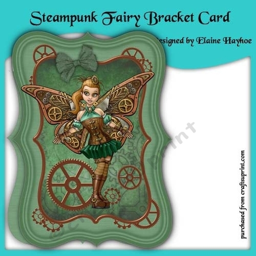 Steampunk Fairy Bracket Shaped Card