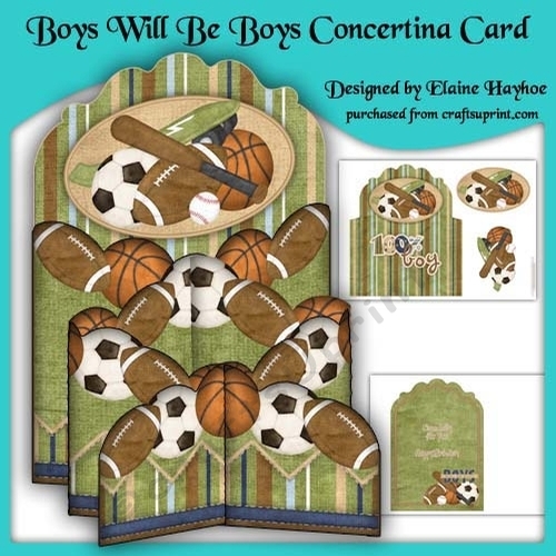 Boys Will Be Boys Concertina Card Kit