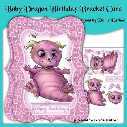 Baby Dragon Bracket Shaped Card Kit