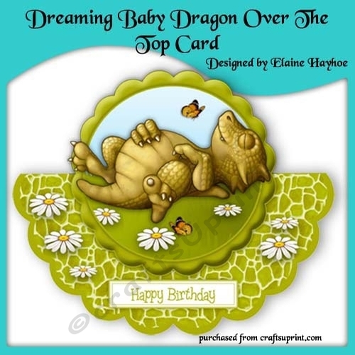 Dreaming Baby Dragon over the top Card Kit