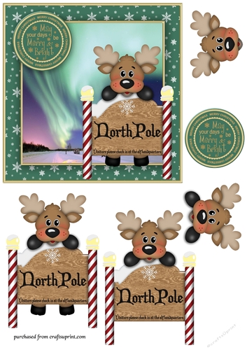 Reindeer Greetings From The North Pole