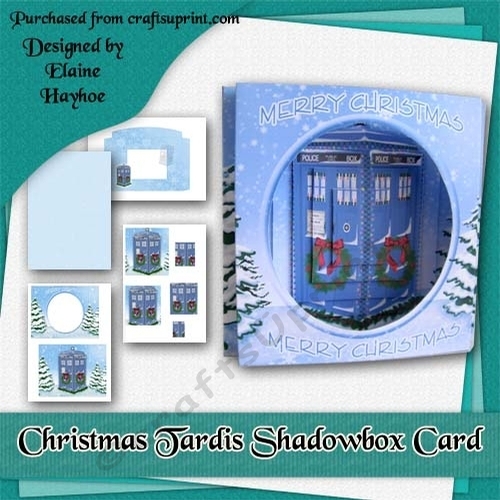 Christmas Tardis Shadowbox Card Kit