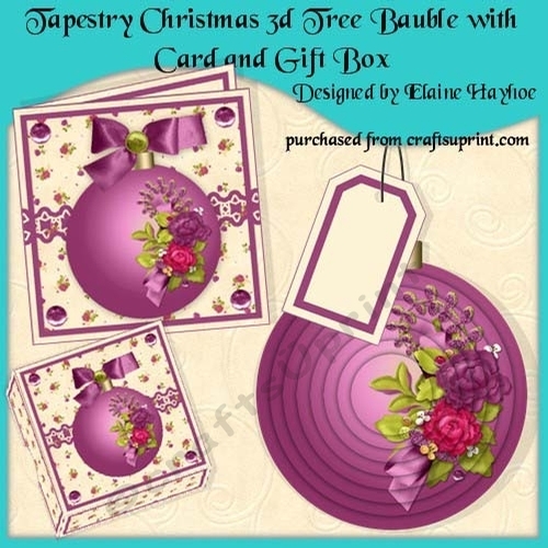 Tapestry Christmas 3d Bauble Gift Set