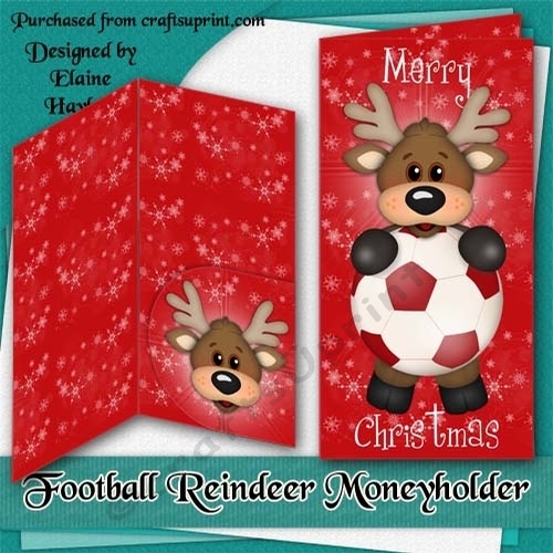 Football Reindeer Moneyholder and Envelope