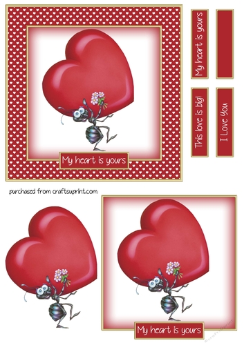 My Heart is Yours Topper/Cardfront