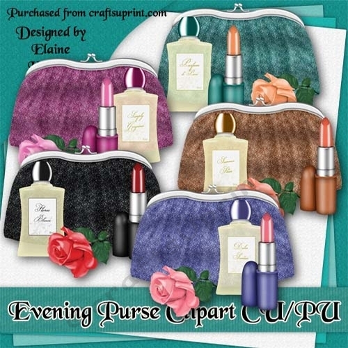Evening Purse Compilation Clip Art CU/PU