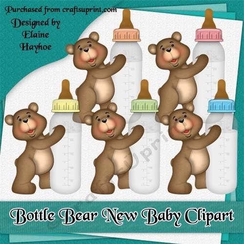 Bottle Bear New Baby Clipart