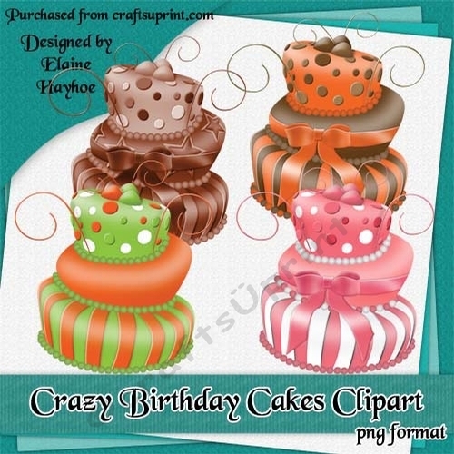 Crazy Birthday Cakes Clipart