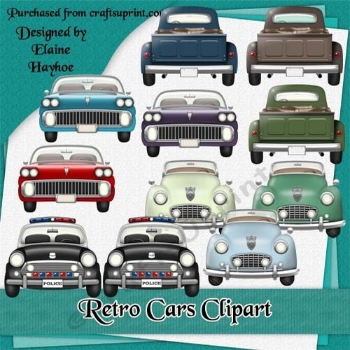 Retro Cars Clipart