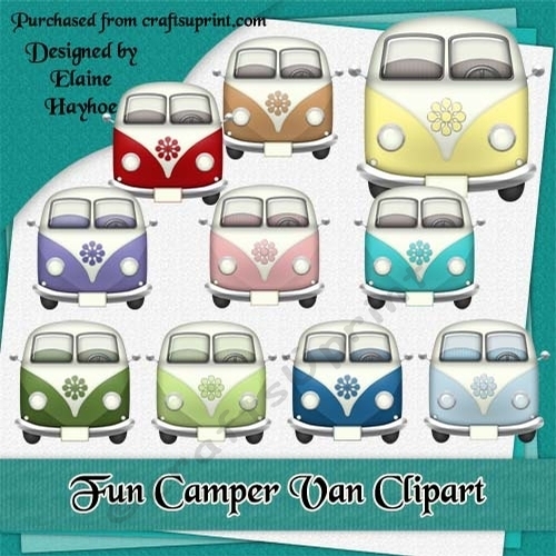 Retro Camper Van Clipart