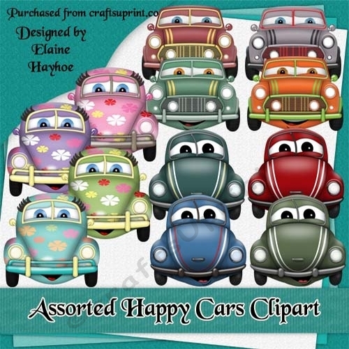 Happy Cars Clipart