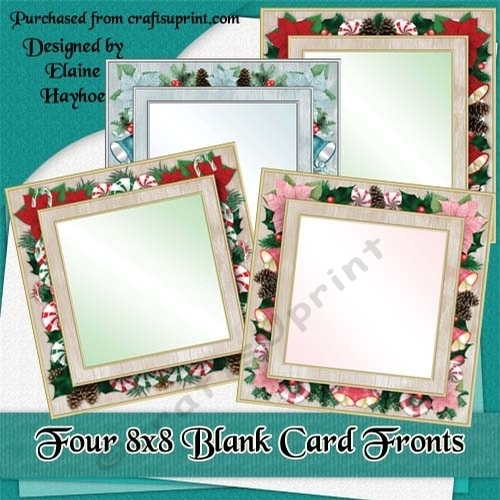 8x8 Blank Christmas Card Fronts