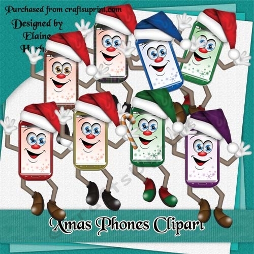 Xmas Phones Clipart