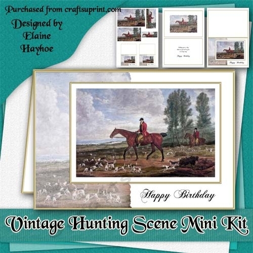 A Vintage Hunting Scene Mini Kit