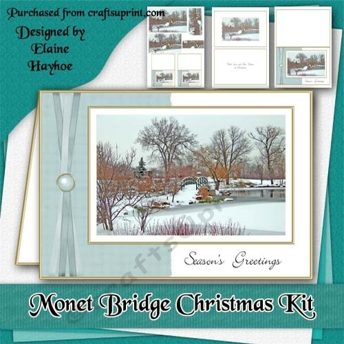 Monet Bridge Christmas Card Kit
