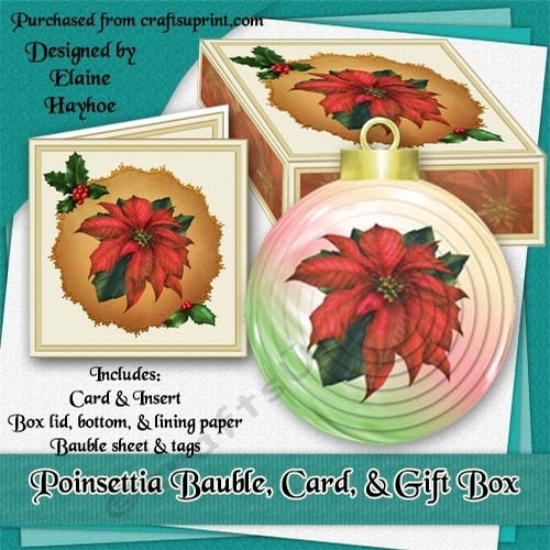 Poinsettia Bauble Gift Mini Kit