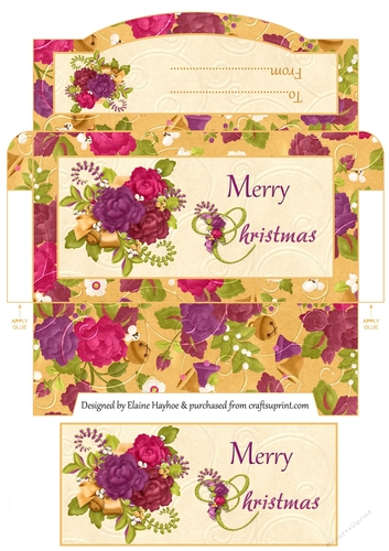 Christmas Roses MoneyHolder Envelope