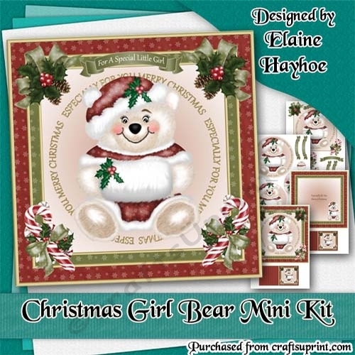Christmas Girl Bear Mini Kit