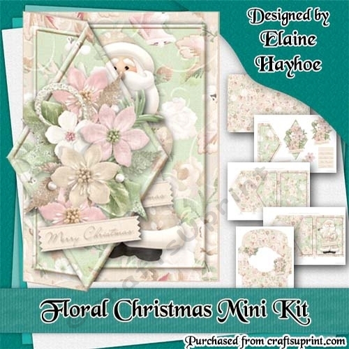 Floral Christmas Diamond Fold-back Card Mini Kit