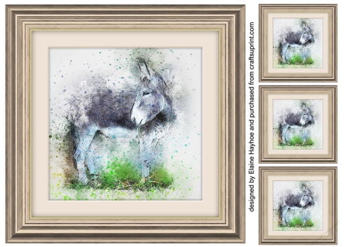 Donkey  8x8 Card Front / Topper