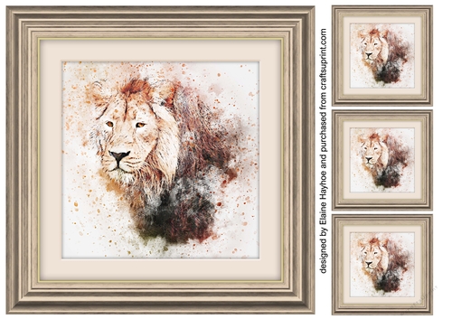 Lion  8x8 Card Front / Topper