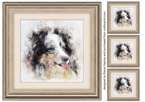 Dog 3  8x8 Card Front / Topper