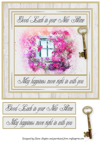 New Home 8x8 Card Front/Topper