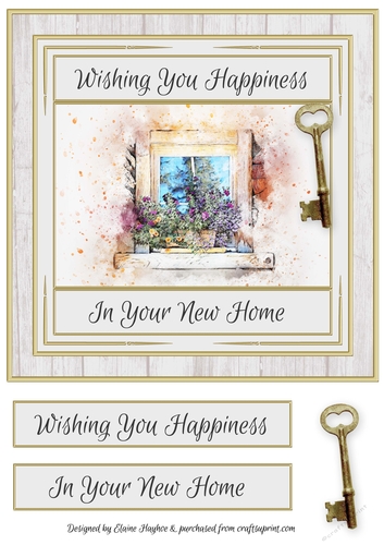 New Home Two 8x8 Card Front/Topper