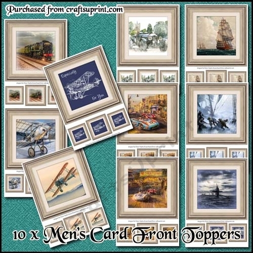 10 Mens Card Front Toppers Bumper Kit