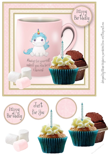 Be Yourself Birthday 7x7 Card Front Topper