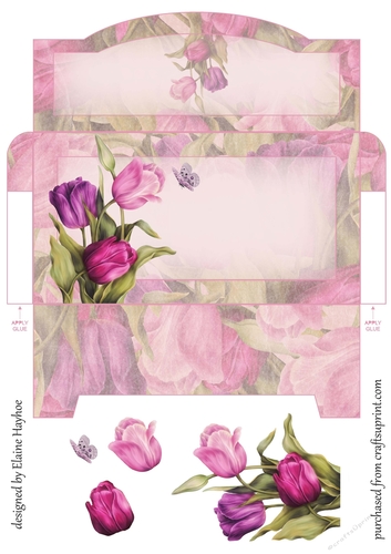 Tulips Blank Cash Envelope