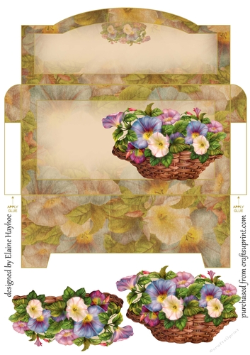 Basket of petunias Blank Cash Envelope