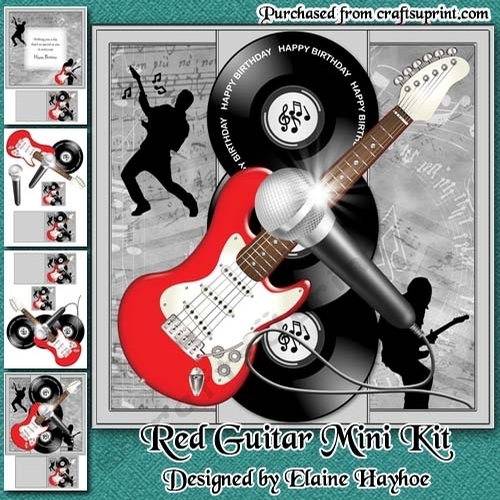 Red Guitar Birthday Mini Kit