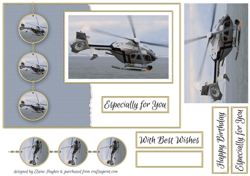 A5 Helicopter Card Front Topper