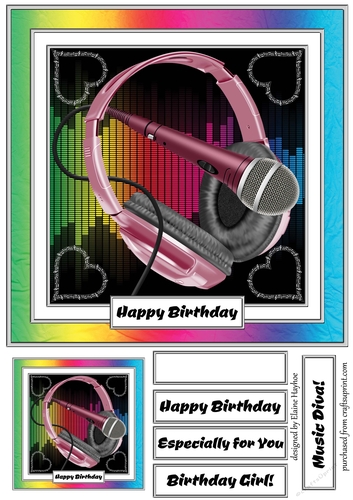 Music Diva 8x8 Card Front