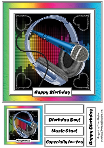 Music Star 8x8 Card Front