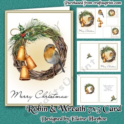 Robin & Wreath 5x7 Card Kit