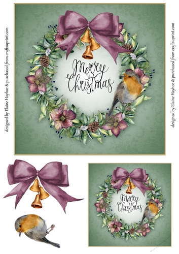 Hellebore Wreath 7x7 Quick Card Front