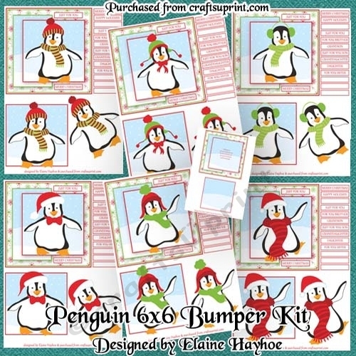 Christmas Penguins 6x6 Bumper Kit