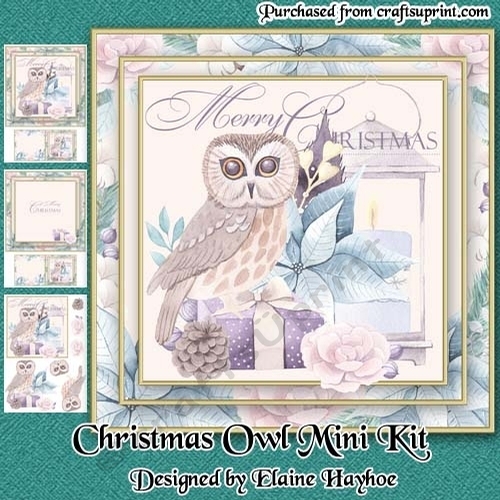 Pastel Christmas Owl Mini Kit