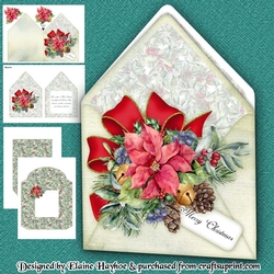 Poinsettia Envelope Mini KIt