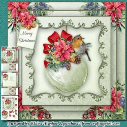 Christmas Robin Bauble Mini Kit