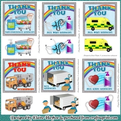 Key Worker Thank You Card Fronts Kit