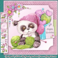 Pandas Love Knitting Mini Kit
