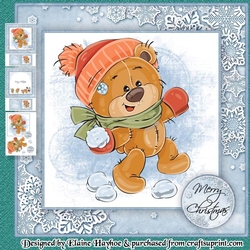Xmas Teddy With Snowball Mini KIt