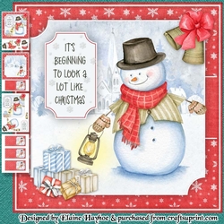 Snowman Red Scarf Mini Kit