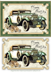 Vintage Car A5 Quick Card