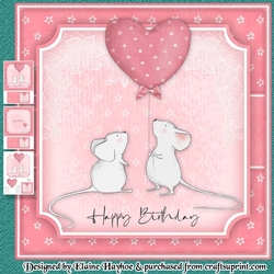 Birthday Balloon Mice Mini KIt