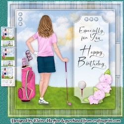 Lady Golfer Birthday Mini Kit