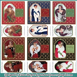 Art Deco Christmas Card Fronts Bumper Pack
